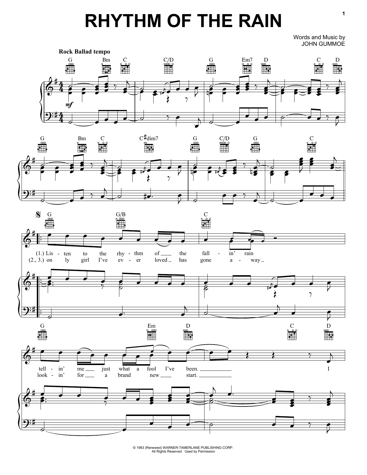 Dan Fogelberg Rhythm Of The Rain sheet music notes and chords. Download Printable PDF.