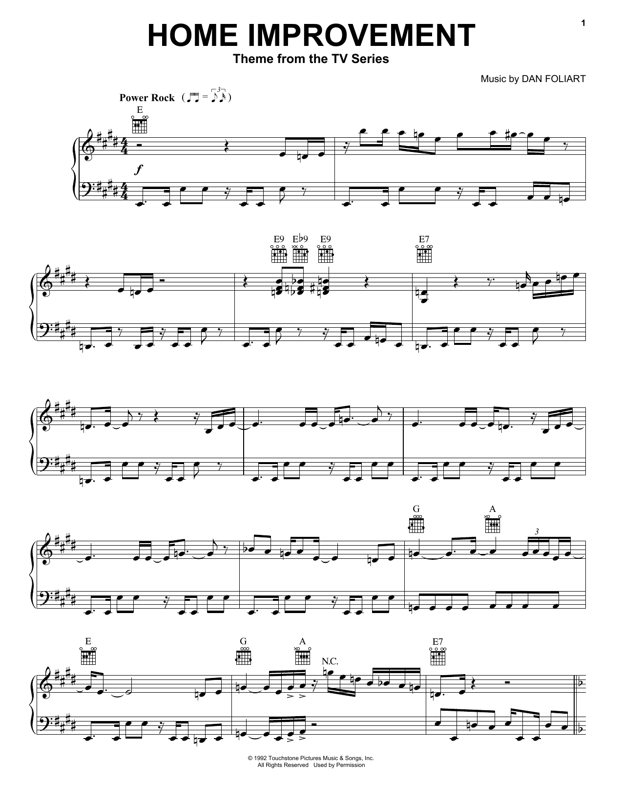 Learn to play Dan Foliart Home Improvement sheet music for Piano, Vocal & Guitar Chords (Right-Hand Melody) in minutes. Price: 7.8900$ Dan Foliart Home Improvement sheet music notes and chords arranged for Piano, Vocal & Guitar Chords (Right-Hand Melody)