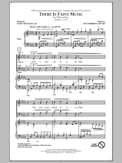 Dan Forrest There Is Faint Music sheet music notes and chords. Download Printable PDF.