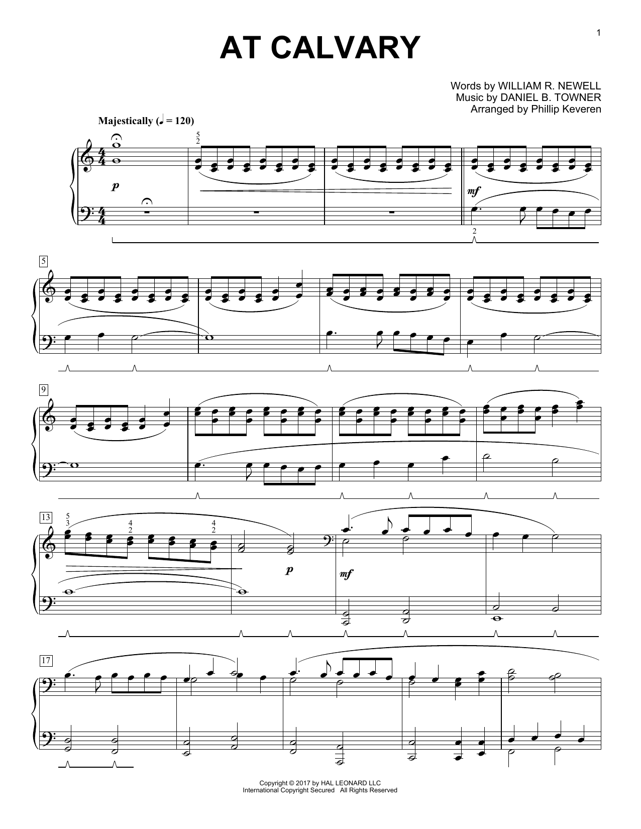 Learn to play Phillip Keveren At Calvary sheet music for Piano Solo in minutes. Price: 7.8900$ Phillip Keveren At Calvary sheet music notes and chords arranged for Piano Solo