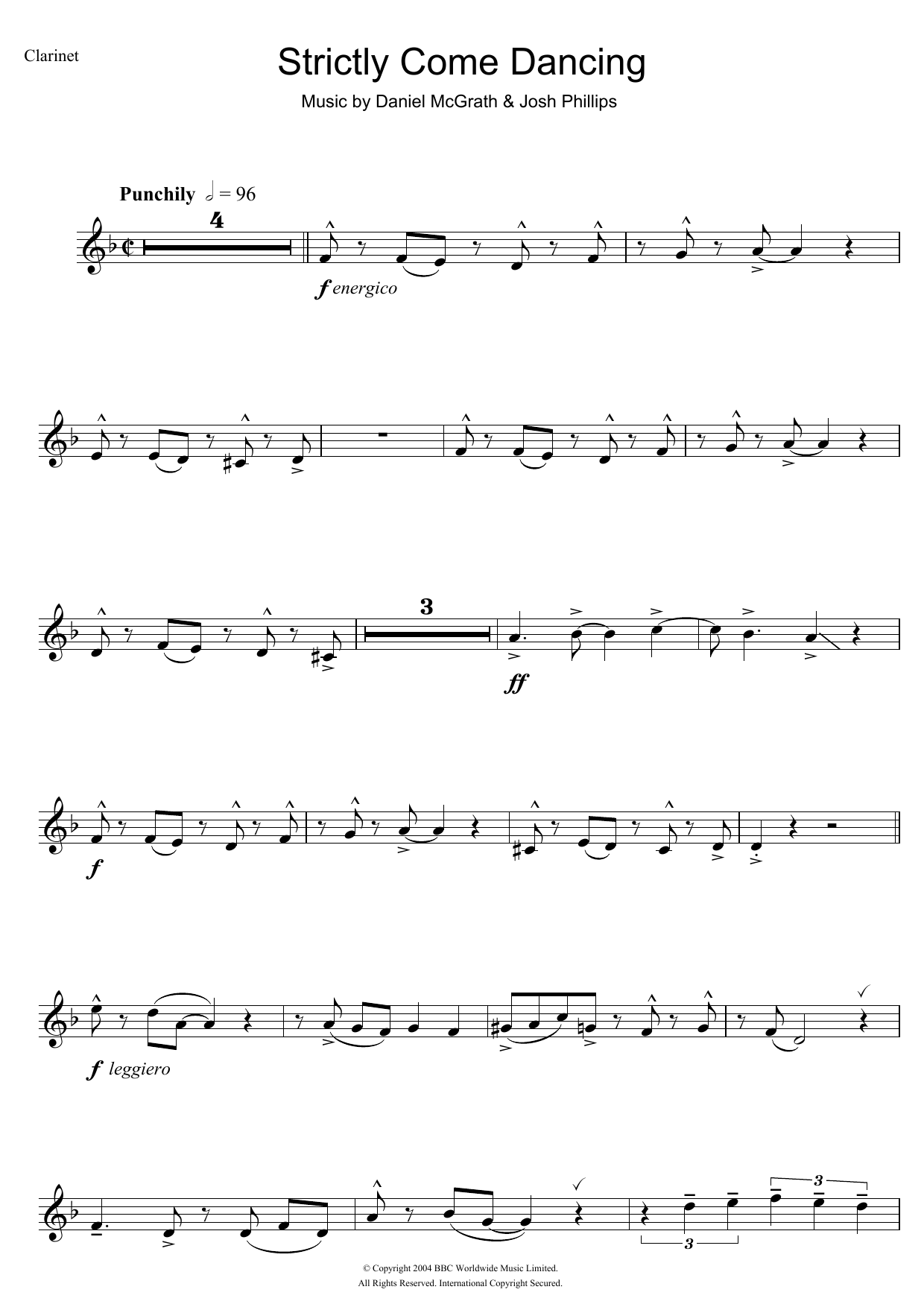 Daniel McGrath Strictly Come Dancing (Theme) sheet music notes and chords. Download Printable PDF.