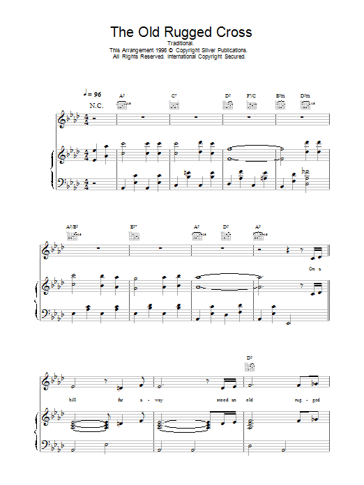 Daniel O'Donnell The Old Rugged Cross sheet music notes and chords. Download Printable PDF.