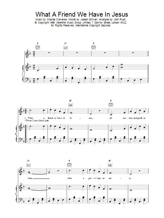 Daniel O'Donnell What A Friend We Have In Jesus sheet music notes and chords. Download Printable PDF.