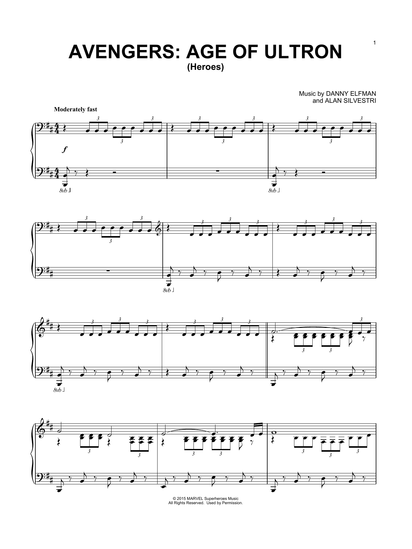 Learn to play Danny Elfman Heroes (from Avengers: Age of Ultron) sheet music for Piano Solo in minutes. Price: 7.8900$ Danny Elfman Heroes (from Avengers: Age of Ultron) sheet music notes and chords arranged for Piano Solo
