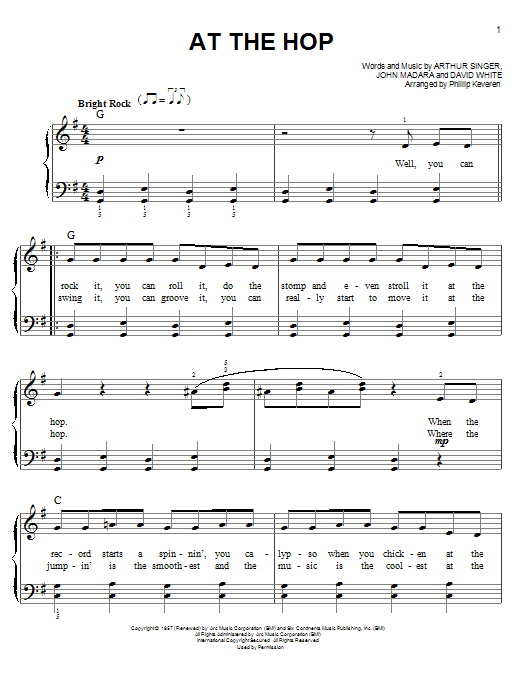 Learn to play Phillip Keveren At The Hop sheet music for Easy Piano in minutes. Price: 6.9900$ Phillip Keveren At The Hop sheet music notes and chords arranged for Easy Piano