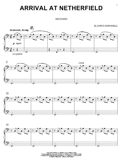 Learn to play Dario Marianelli Arrival At Netherfield sheet music for Piano Duet in minutes. Price: 7.8900$ Dario Marianelli Arrival At Netherfield sheet music notes and chords arranged for Piano Duet