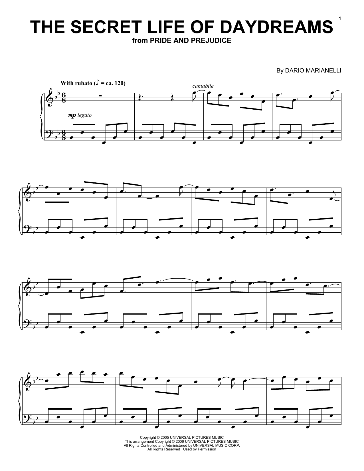 Learn to play Dario Marianelli The Secret Life Of Daydreams sheet music for Easy Piano in minutes. Price: 6.9900$ Dario Marianelli The Secret Life Of Daydreams sheet music notes and chords arranged for Easy Piano