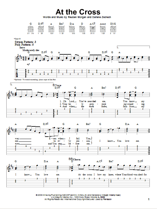 Darlene Zschech At The Cross sheet music notes and chords. Download Printable PDF.