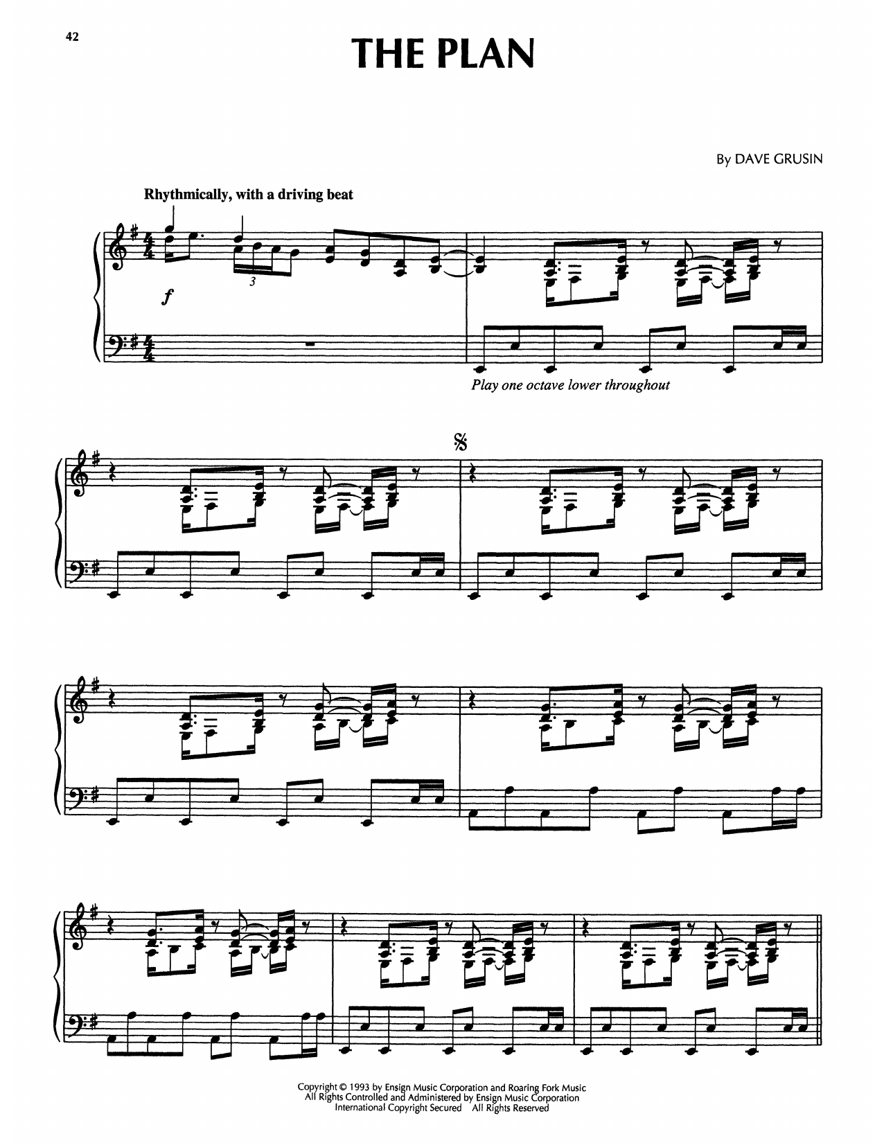 Learn to play Dave Grusin The Plan (from The Firm) sheet music for Piano Solo in minutes. Price: 7.8900$ Dave Grusin The Plan (from The Firm) sheet music notes and chords arranged for Piano Solo