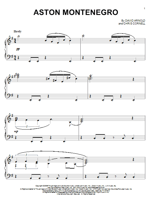 Learn to play David Arnold Aston Montenegro sheet music for Piano Solo in minutes. Price: 7.8900$ David Arnold Aston Montenegro sheet music notes and chords arranged for Piano Solo