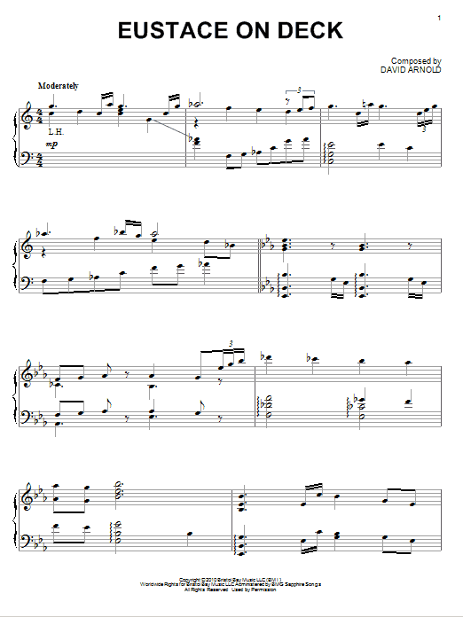 David Arnold Eustace On Deck sheet music notes and chords arranged for Piano Solo