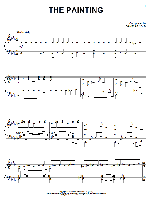 David Arnold The Painting sheet music notes and chords arranged for Piano Solo