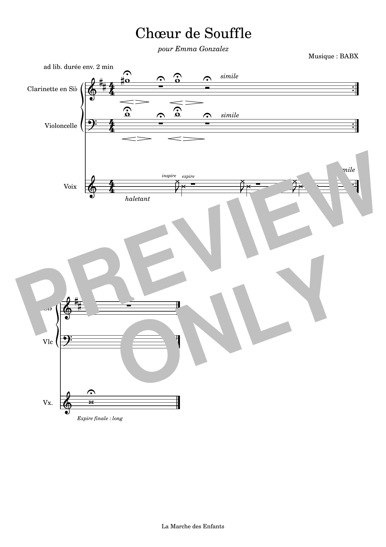 Learn to play David Babin (Babx) Choeur De Souffle sheet music for Choir in minutes. Price: 5.8900$ David Babin (Babx) Choeur De Souffle sheet music notes and chords arranged for Choir