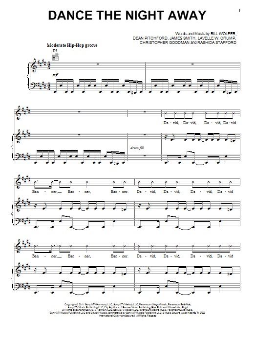 Learn to play David Banner Dance The Night Away (feat. Denim) sheet music for Piano, Vocal & Guitar Chords (Right-Hand Melody) in minutes. Price: 7.8900$ David Banner Dance The Night Away (feat. Denim) sheet music notes and chords arranged for Piano, Vocal & Guitar Chords (Right-Hand Melody)