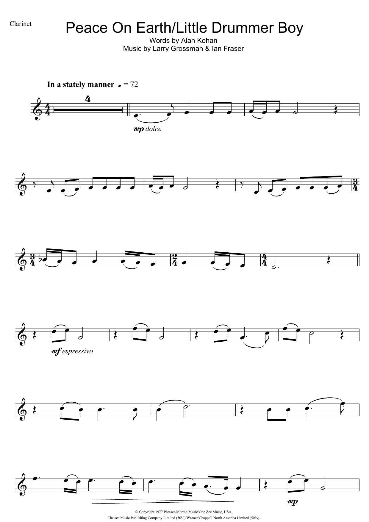 David Bowie Peace On Earth sheet music notes and chords. Download Printable PDF.