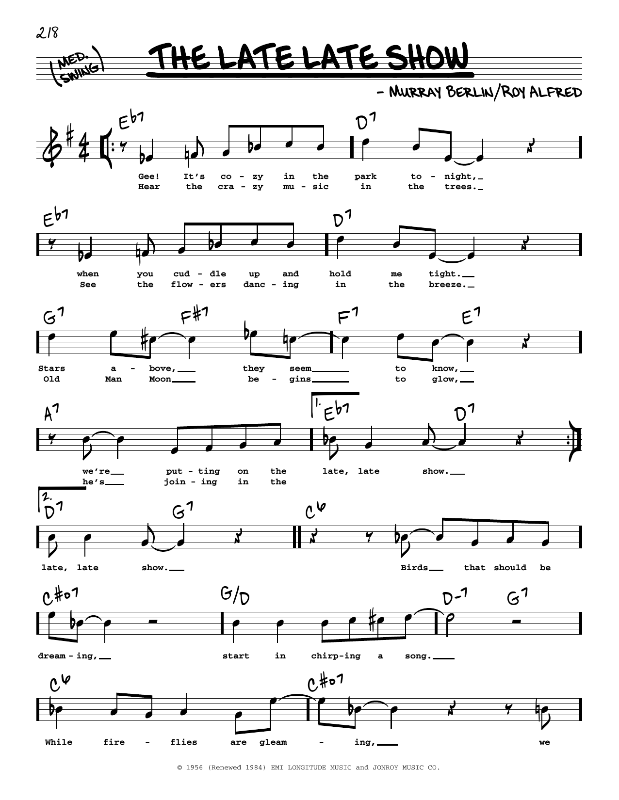 Learn to play David Cavanaugh The Late Late Show (High Voice) sheet music for Real Book – Melody, Lyrics & Chords in minutes. Price: 5.9900$ David Cavanaugh The Late Late Show (High Voice) sheet music notes and chords arranged for Real Book – Melody, Lyrics & Chords