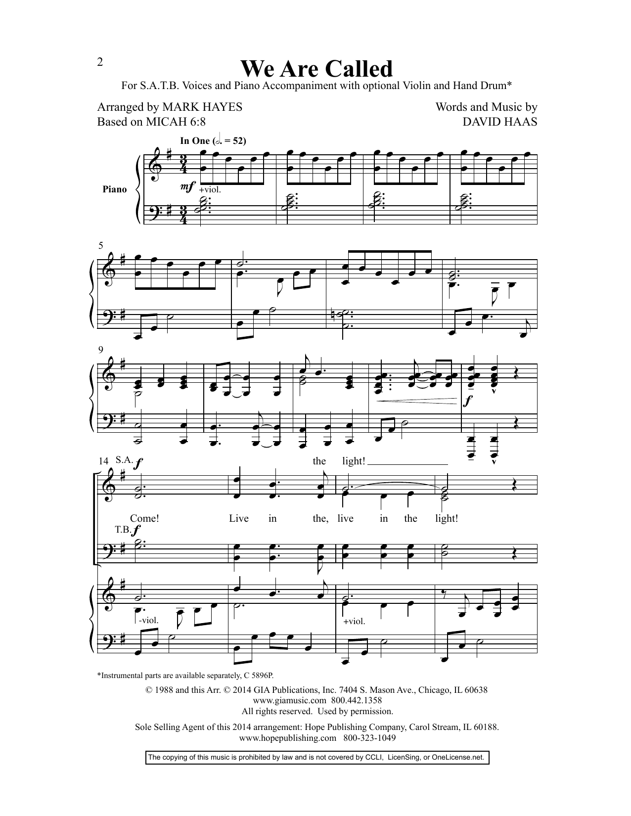 David Haas We Are Called sheet music notes and chords. Download Printable PDF.