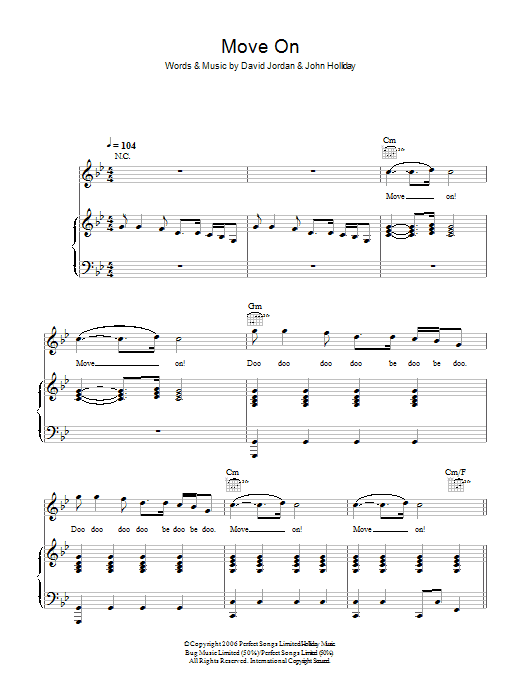 Learn to play David Jordan Move On sheet music for Piano, Vocal & Guitar Chords in minutes. Price: 7.8900$ David Jordan Move On sheet music notes and chords arranged for Piano, Vocal & Guitar Chords