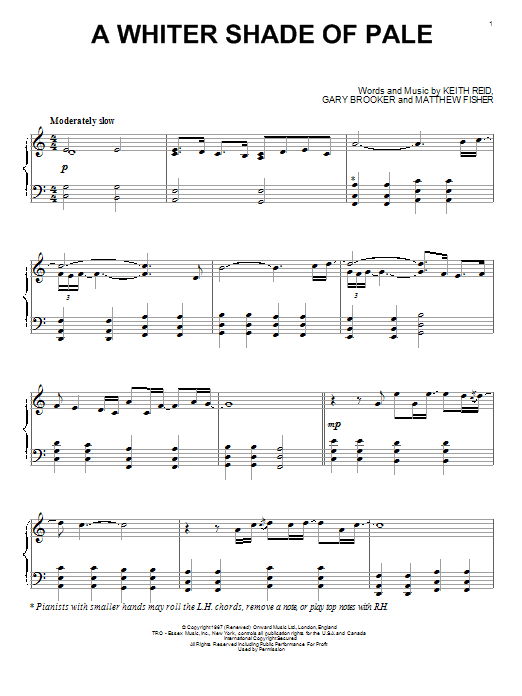 David Lanz A Whiter Shade Of Pale sheet music notes and chords. Download Printable PDF.