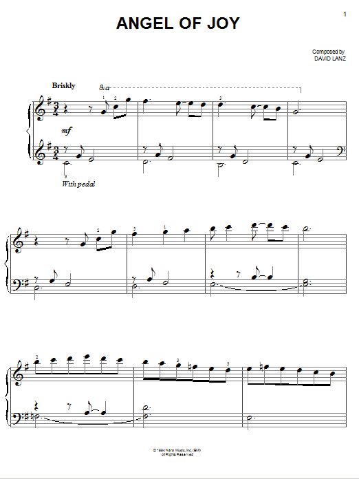 Learn to play David Lanz Angel Of Joy sheet music for Easy Piano in minutes. Price: 6.9900$ David Lanz Angel Of Joy sheet music notes and chords arranged for Easy Piano