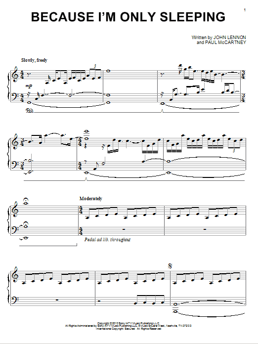 Learn to play David Lanz Because I'm Only Sleeping sheet music for Piano Solo in minutes. Price: 7.8900$ David Lanz Because I'm Only Sleeping sheet music notes and chords arranged for Piano Solo