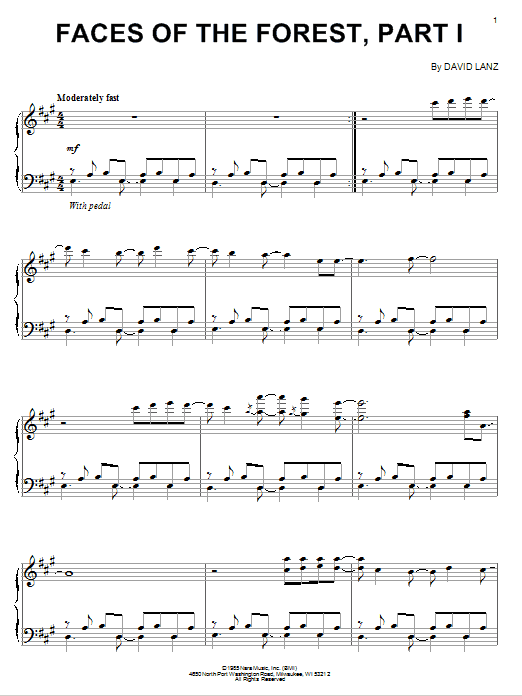 Learn to play David Lanz Faces Of The Forest, Part 1 sheet music for Piano Solo in minutes. Price: 7.8900$ David Lanz Faces Of The Forest, Part 1 sheet music notes and chords arranged for Piano Solo