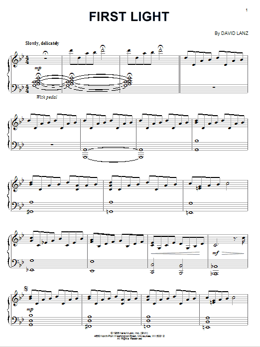 Learn to play David Lanz First Light sheet music for Piano Solo in minutes. Price: 7.8900$ David Lanz First Light sheet music notes and chords arranged for Piano Solo