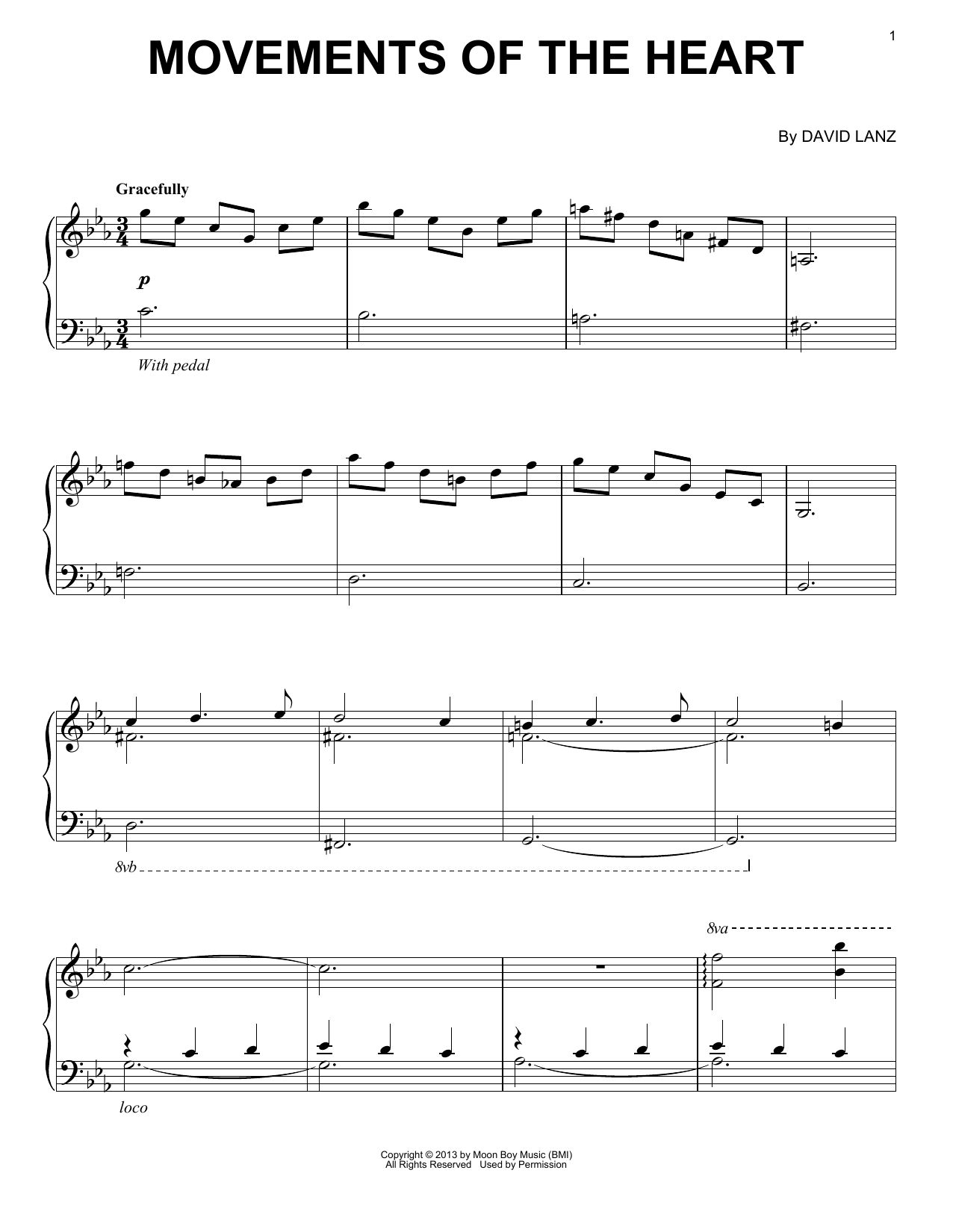 David Lanz Movements Of The Heart sheet music notes and chords. Download Printable PDF.