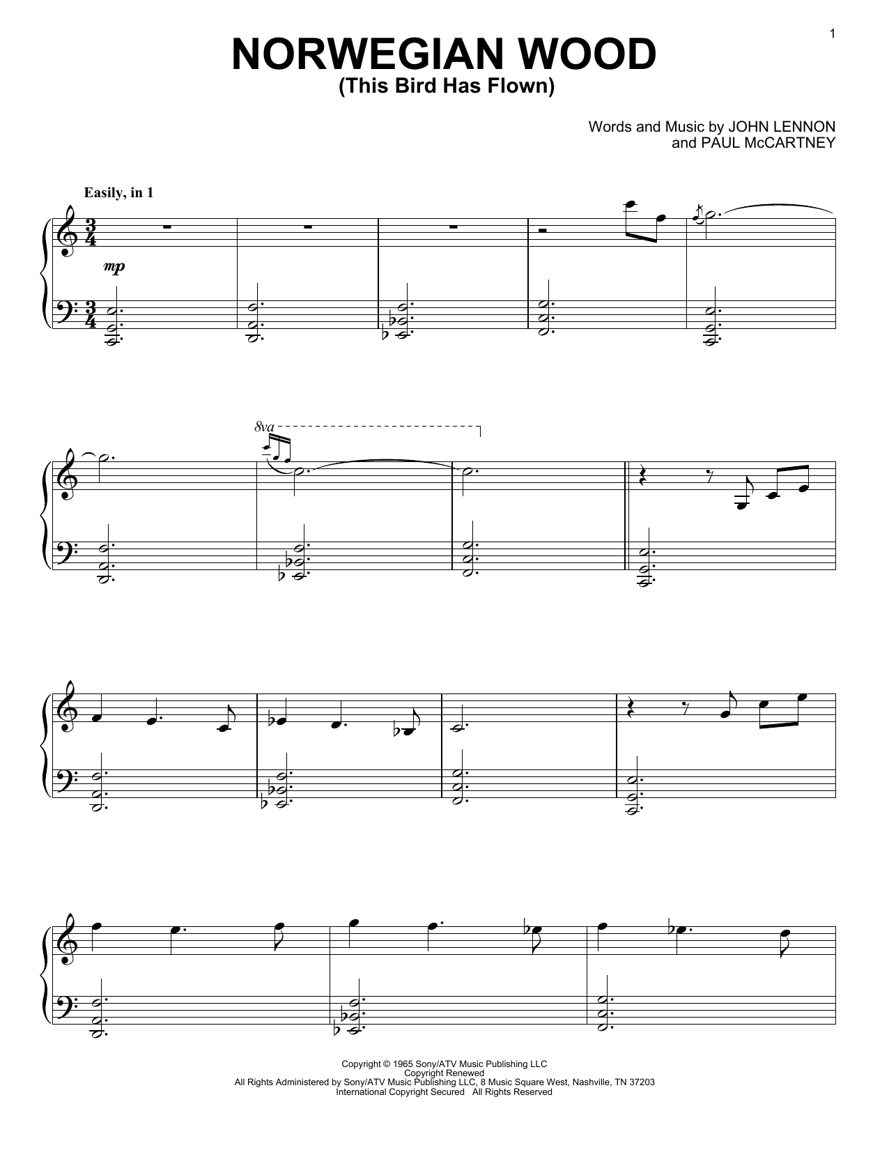 Learn to play David Lanz Norwegian Wood (This Bird Has Flown) sheet music for Piano Solo in minutes. Price: 7.8900$ David Lanz Norwegian Wood (This Bird Has Flown) sheet music notes and chords arranged for Piano Solo