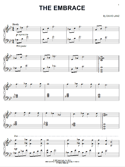 Learn to play David Lanz The Embrace sheet music for Piano Solo in minutes. Price: 7.8900$ David Lanz The Embrace sheet music notes and chords arranged for Piano Solo