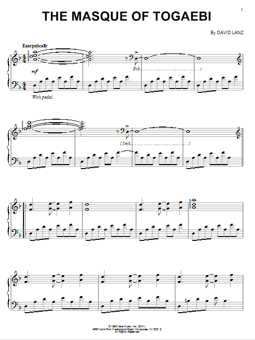 Learn to play David Lanz The Masque Of Togaebi sheet music for Piano Solo in minutes. Price: 7.8900$ David Lanz The Masque Of Togaebi sheet music notes and chords arranged for Piano Solo
