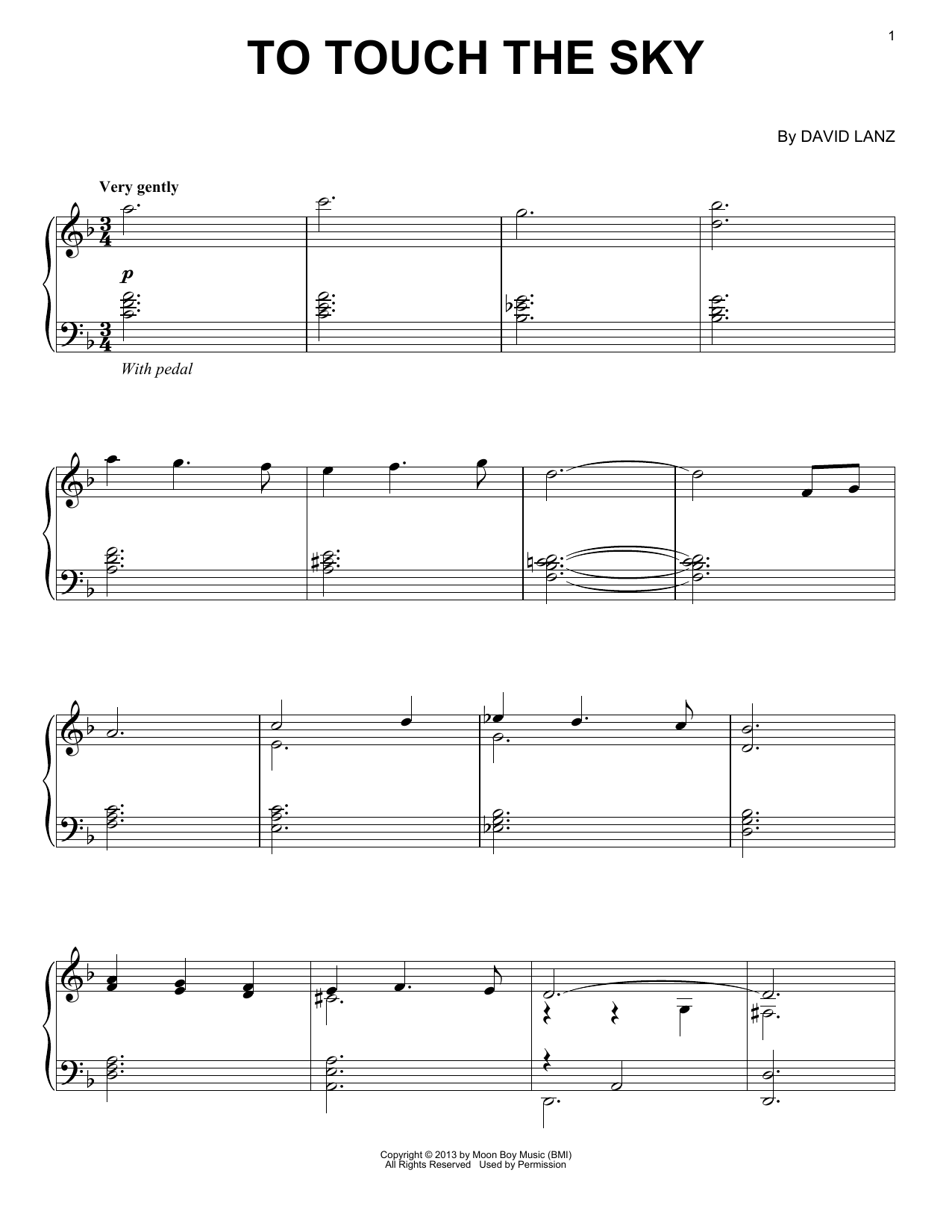 Learn to play David Lanz To Touch The Sky sheet music for Piano Solo in minutes. Price: 7.8900$ David Lanz To Touch The Sky sheet music notes and chords arranged for Piano Solo