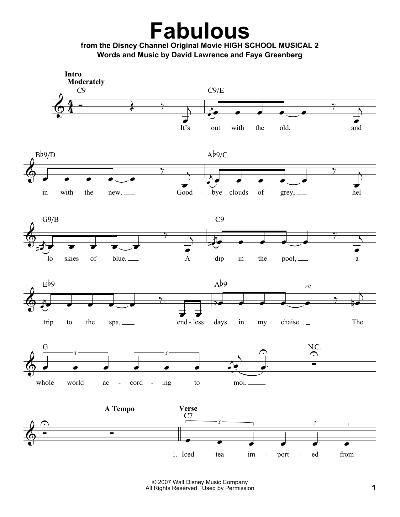 David Lawrence Fabulous sheet music notes and chords. Download Printable PDF.