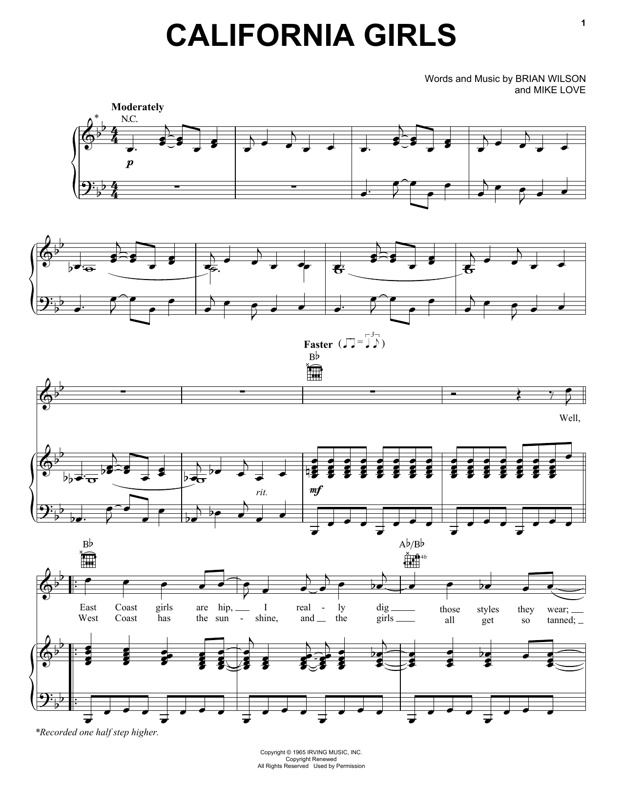 Learn to play David Lee Roth California Girls sheet music for Easy Piano in minutes. Price: 6.9900$ David Lee Roth California Girls sheet music notes and chords arranged for Easy Piano