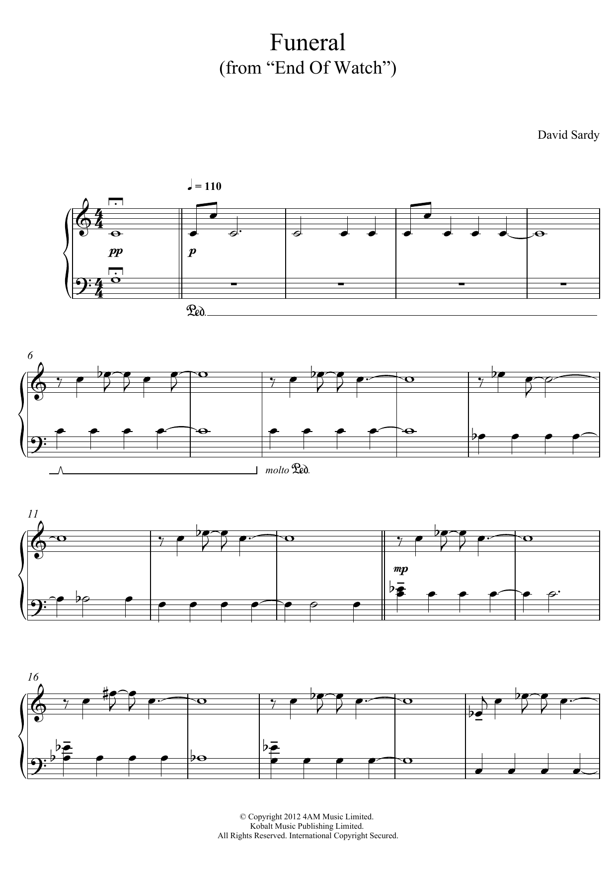 Learn to play David Sardy Funeral (From David Sardy Funeral (From