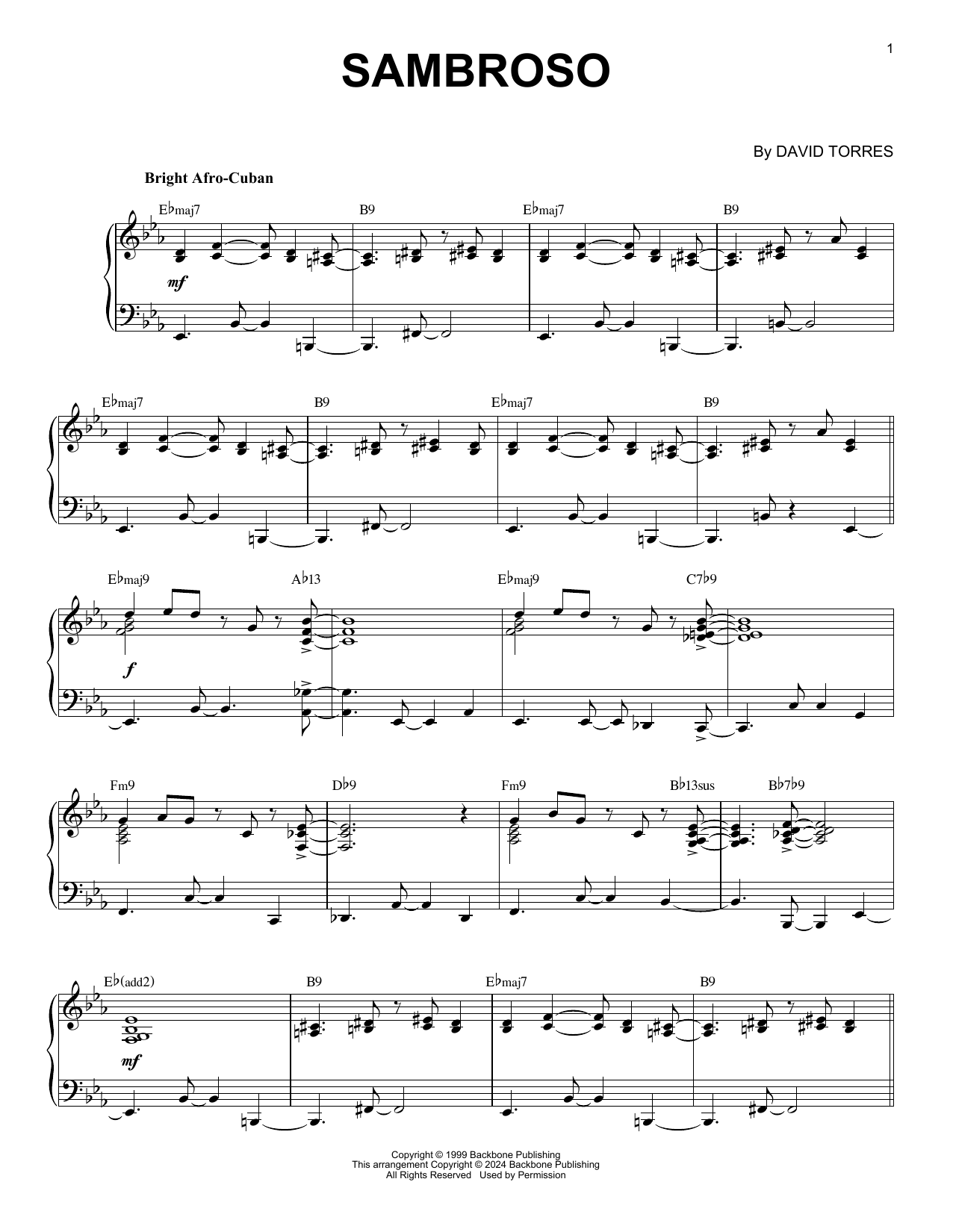 David Torres Sambroso (arr. Brent Edstrom) sheet music notes and chords. Download Printable PDF.