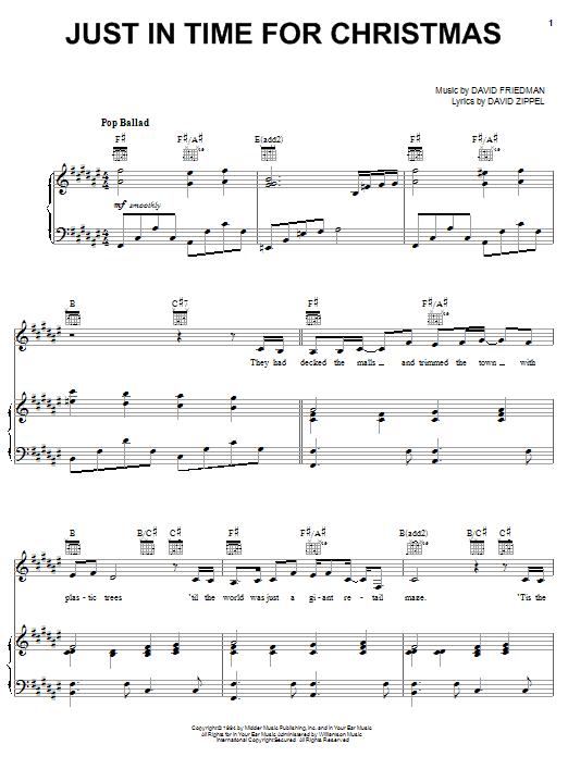 Nancy Lamott Just In Time For Christmas sheet music notes and chords. Download Printable PDF.