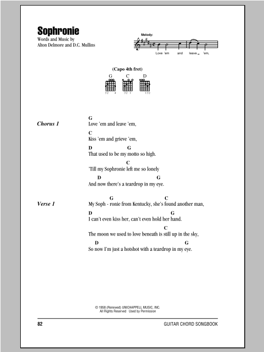 D.C. Mullins Sophronie sheet music notes and chords. Download Printable PDF.