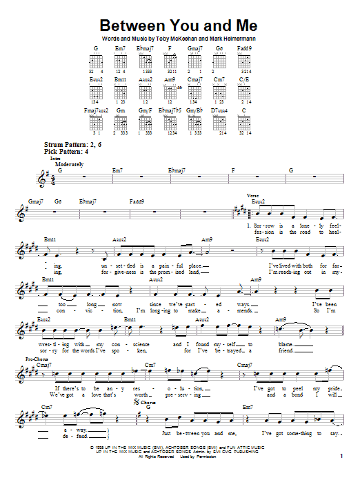 dc Talk Between You And Me sheet music notes and chords. Download Printable PDF.