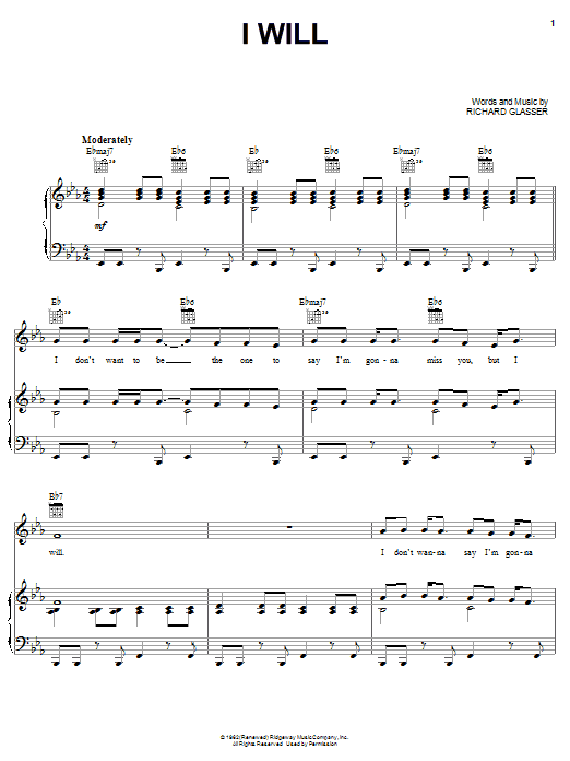 Learn to play Dean Martin I Will sheet music for Piano, Vocal & Guitar Chords (Right-Hand Melody) in minutes. Price: 7.8900$ Dean Martin I Will sheet music notes and chords arranged for Piano, Vocal & Guitar Chords (Right-Hand Melody)