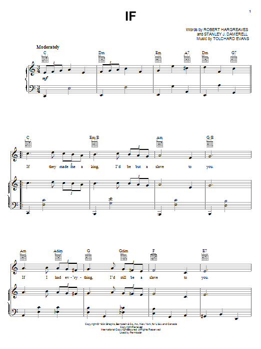 Learn to play Dean Martin If sheet music for Piano, Vocal & Guitar Chords (Right-Hand Melody) in minutes. Price: 7.8900$ Dean Martin If sheet music notes and chords arranged for Piano, Vocal & Guitar Chords (Right-Hand Melody)