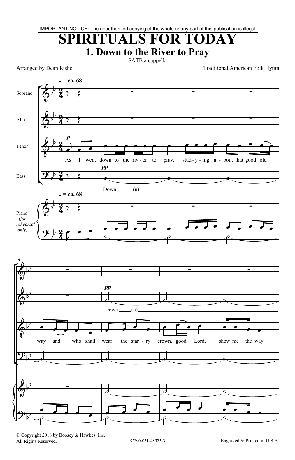 Dean Rishel Spirituals For Today sheet music notes and chords. Download Printable PDF.