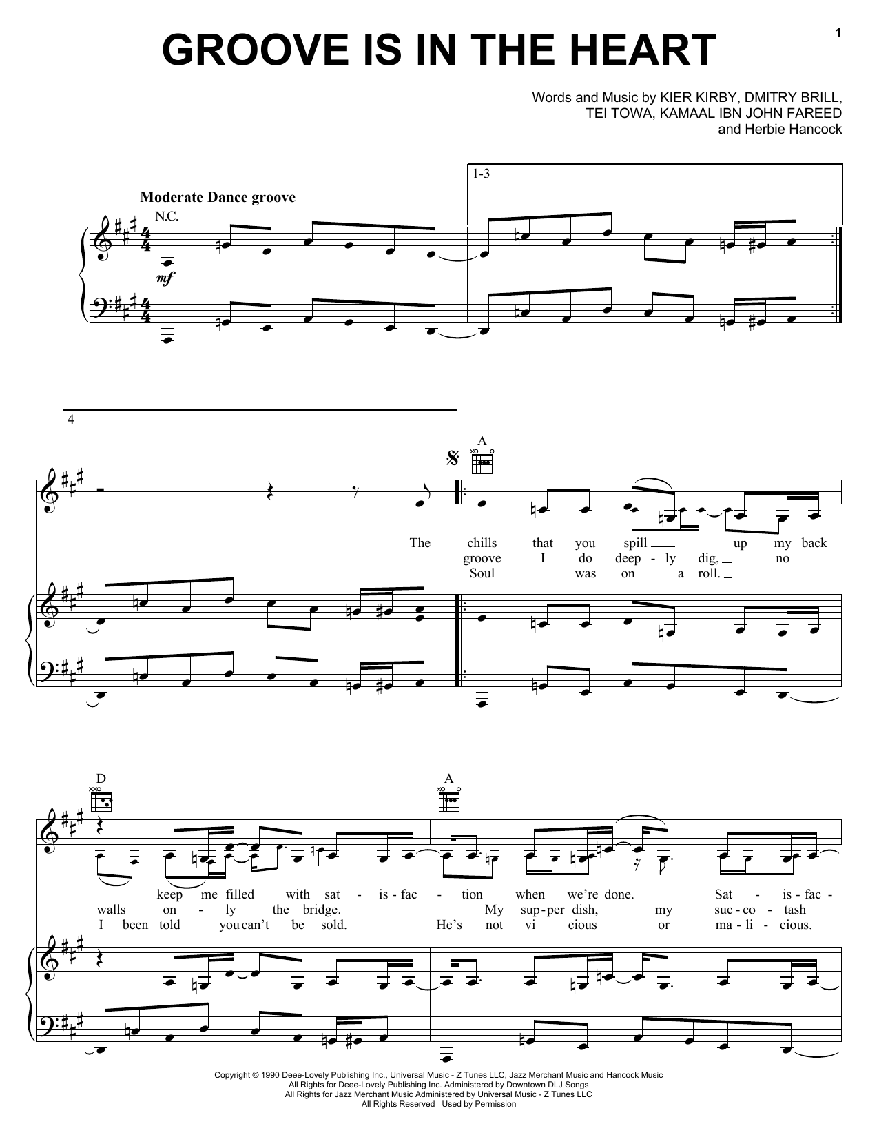 Learn to play Deee-Lite Groove Is In The Heart sheet music for Piano, Vocal & Guitar Chords (Right-Hand Melody) in minutes. Price: 7.8900$ Deee-Lite Groove Is In The Heart sheet music notes and chords arranged for Piano, Vocal & Guitar Chords (Right-Hand Melody)