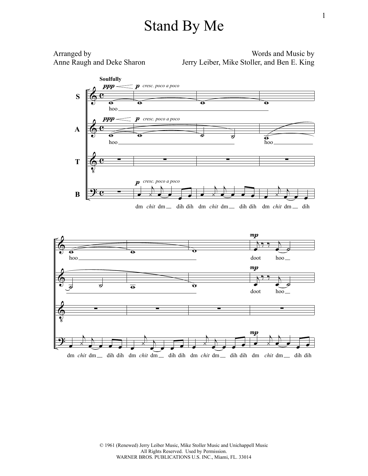 Deke Sharon Stand By Me sheet music notes and chords. Download Printable PDF.