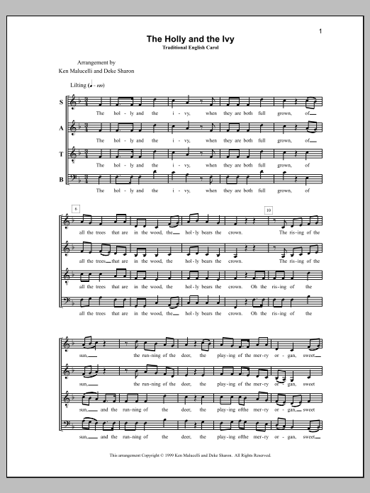 Deke Sharon The Holly and the Ivy sheet music notes and chords. Download Printable PDF.