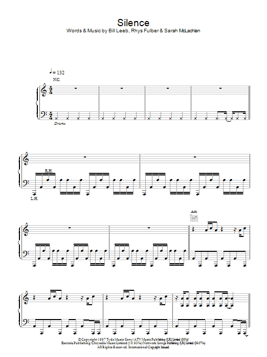 Delerium Silence sheet music notes and chords. Download Printable PDF.