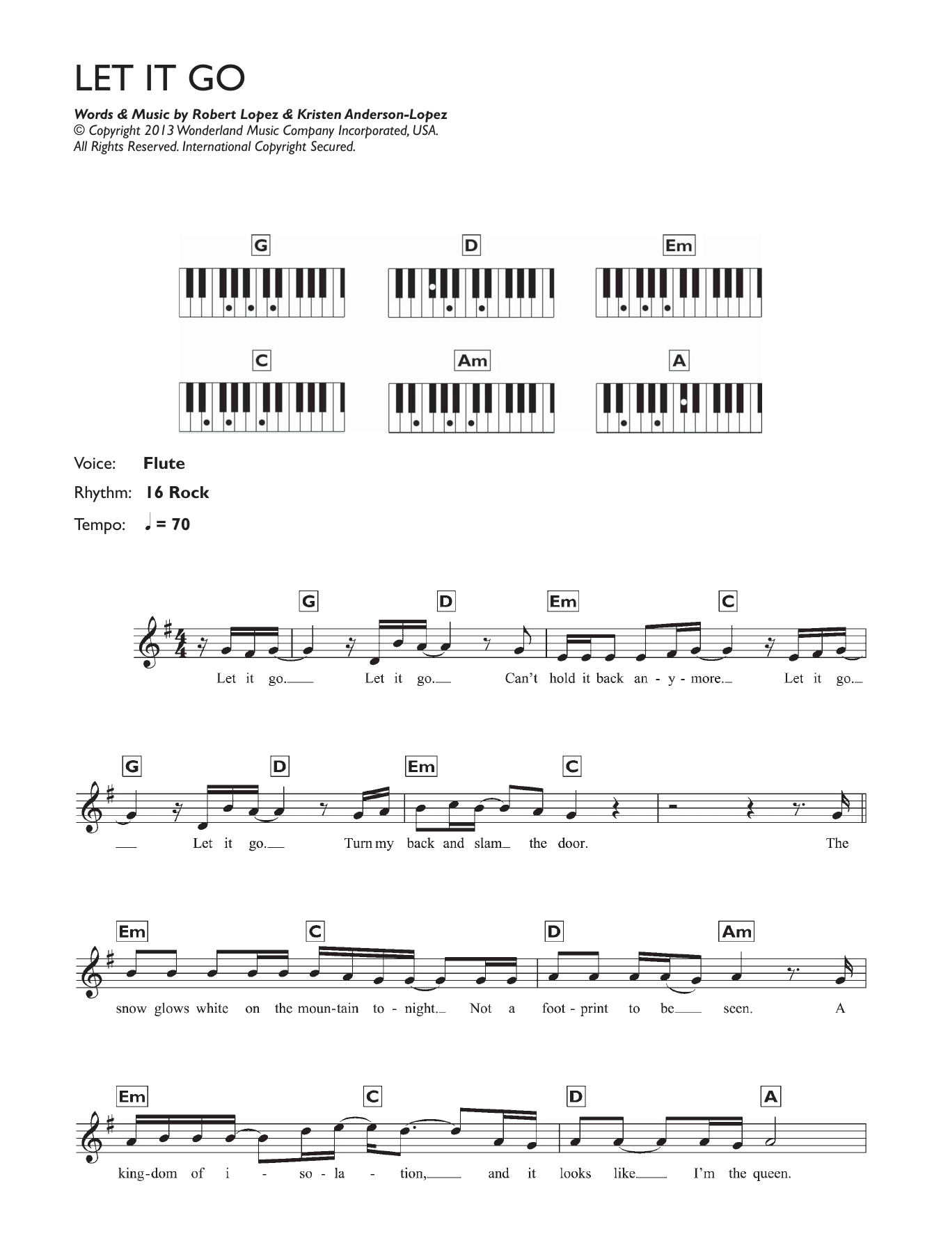 Demi Lovato Let It Go (from Frozen) (single version) sheet music notes and chords. Download Printable PDF.