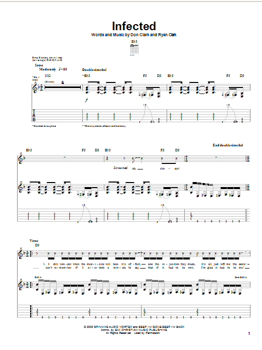 Learn to play Demon Hunter Infected sheet music for Guitar Tab in minutes. Price: 7.8900$ Demon Hunter Infected sheet music notes and chords arranged for Guitar Tab