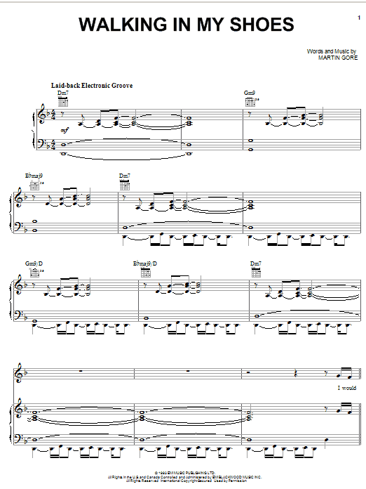 Learn to play Depeche Mode Walking In My Shoes sheet music for Piano, Vocal & Guitar Chords (Right-Hand Melody) in minutes. Price: 7.8900$ Depeche Mode Walking In My Shoes sheet music notes and chords arranged for Piano, Vocal & Guitar Chords (Right-Hand Melody)