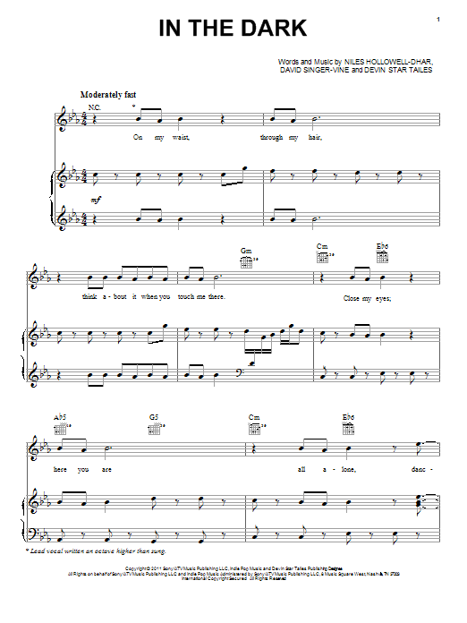 Learn to play Dev In The Dark sheet music for Piano, Vocal & Guitar Chords (Right-Hand Melody) in minutes. Price: 7.8900$ Dev In The Dark sheet music notes and chords arranged for Piano, Vocal & Guitar Chords (Right-Hand Melody)